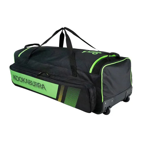 Kookaburra Pro 3500 Wheelie Cricket Kit Bag 2025 Black/Neon Green