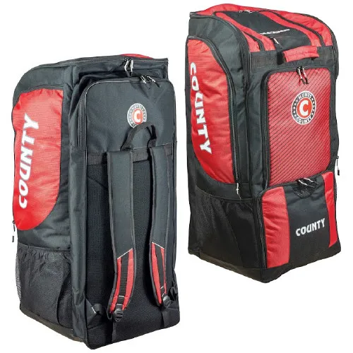 Hunts County Maximo Duffle Cricket Bag 2024 Black/Red